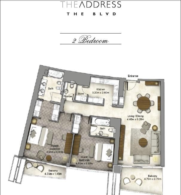 Ahmad Dubai Blog The Address The BLVD Floor Plans